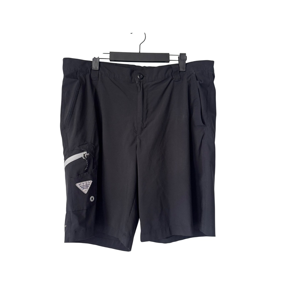 Columbia PFG Mens Black Performance Fishing Cargo Shorts Size 36